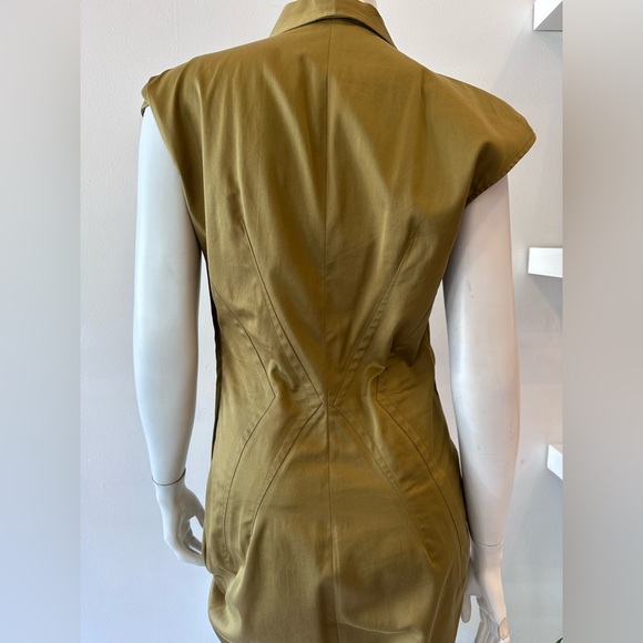Olive Green Women's Dress - Picture 4 of 5